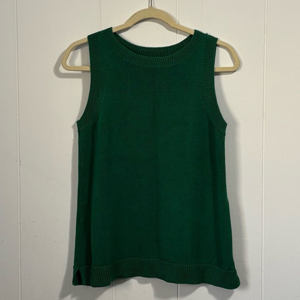 Chicos Green Sleeveless Crewneck Sweater‎ Vest Medium